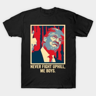 Funny Trump 2024 Tee Never Fight Up I'll Me Boys T-Shirt